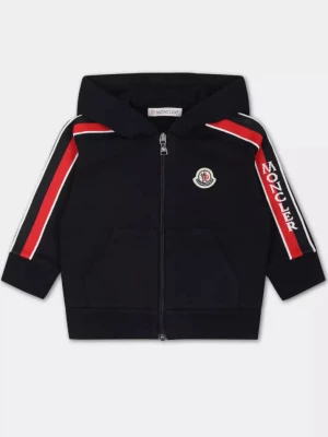 Moncler Kids Granatowa bluza z logo 0-3 lat rozmiar