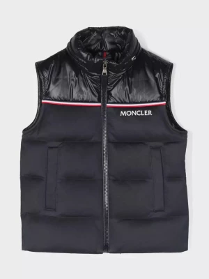 Moncler Kids Granatowa kamizelka z logo 8-14 lat rozmiar