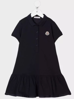 Moncler Kids Granatowa sukienka polo 4-14 lat rozmiar