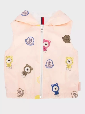 Moncler Kids Różowa kamizelka Ailey 0-18 miesięcy rozmiar