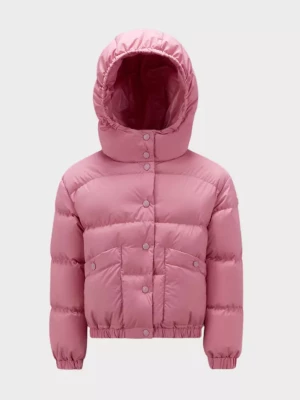 Moncler Kids Różowa kurtka puchowa Ebre 4-14 lat rozmiar