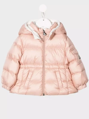 Moncler Kids Różowa kurtka z kapturem 0-3 lat rozmiar 3/6 MC