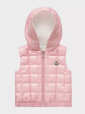 Moncler Kids Różowa pikowana kamizelka Jouzas 0-3 lat rozmiar