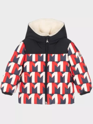 Moncler Kids Wzorzysta kurtka puchowa 0-3 lat rozmiar 12/18 MSC