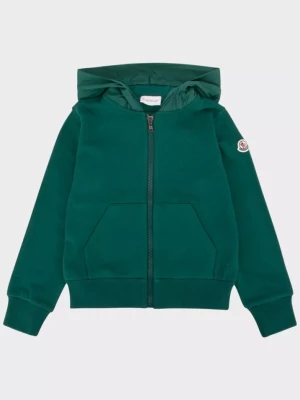 Moncler Kids Zielona bluza z kapturem 6-14 lat rozmiar