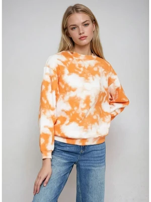 Monki Bluza w kolorze biało-pomarańczowym rozmiar: S