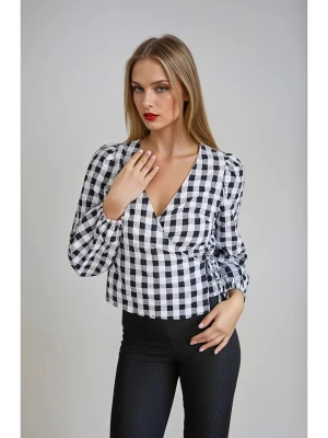Monki Bluzka w kolorze biało-czarnym rozmiar: 36