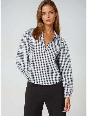 Monki Bluzka w kolorze czarno-białym rozmiar: XL