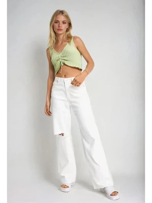 Monki Dżinsy - Comfort fit - w kolorze białym rozmiar: W26