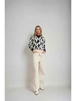 Monki Dżinsy - Comfort fit - w kolorze kremowym rozmiar: W25