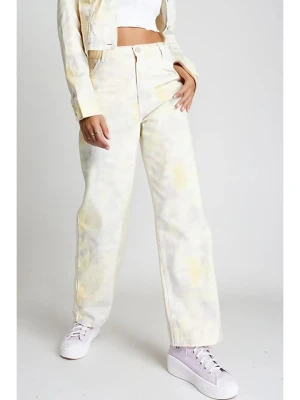 Monki Dżinsy - Regular fit - w kolorze kremowym rozmiar: 34