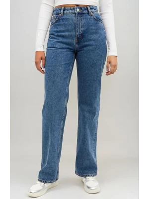 Monki Dżinsy - Regular fit - w kolorze niebieskim rozmiar: W25