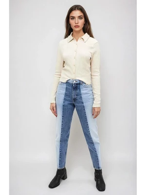 Monki Dżinsy - Tapered fit - w kolorze błękitno-niebieskim rozmiar: W33