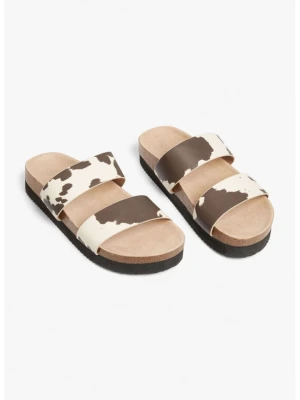 Monki Klapki w kolorze kremowo-szarobrązowym rozmiar: 35