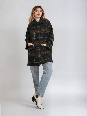 Monki Kurtka koszulowa w kolorze czarno-karmelowym rozmiar: S