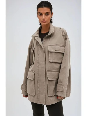 Monki Kurtka koszulowa w kolorze szarobrązowym rozmiar: XXS