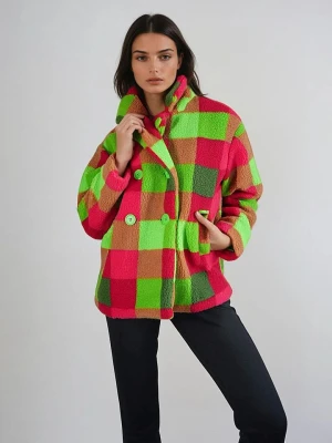 Monki Kurtka przejściowa w kolorze czerwono-zielonym rozmiar: XXS