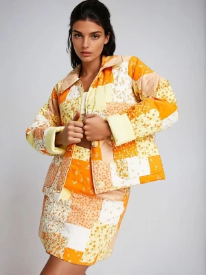 Monki Kurtka przejściowa w kolorze pomarańczowym rozmiar: S