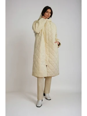 Monki Płaszcz pikowany w kolorze beżowym rozmiar: S
