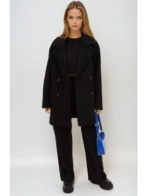 Monki Płaszcz przejściowy w kolorze czarnym rozmiar: XXS