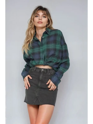 Monki Spódnica dżinsowa w kolorze antracytowym rozmiar: 36