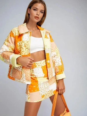 Monki Spódnica w kolorze pomarańczowo-żółtym rozmiar: 34