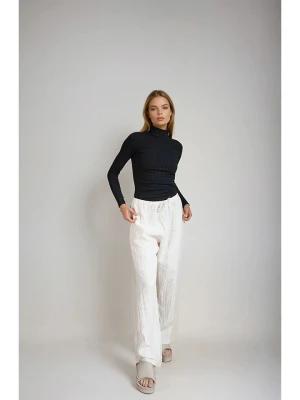 Monki Spodnie w kolorze białym rozmiar: XS