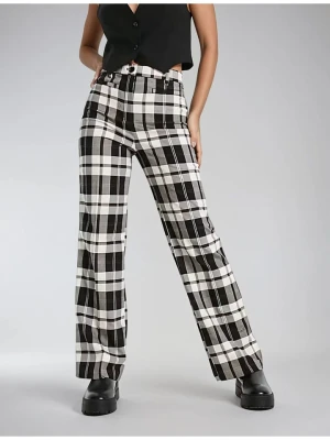 Monki Spodnie w kolorze czarno-białym rozmiar: 42