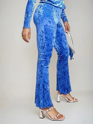 Monki Spodnie w kolorze niebieskim rozmiar: L