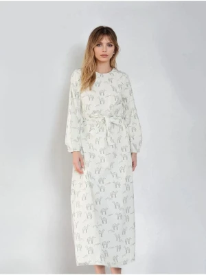 Monki Sukienka w kolorze biało-czarnym rozmiar: XL