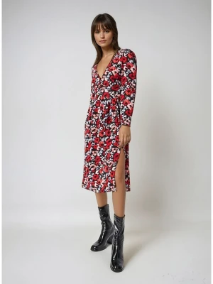 Monki Sukienka w kolorze czerwono-czarnym rozmiar: 38