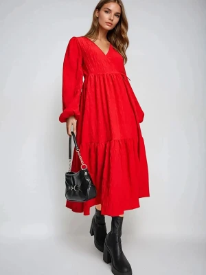 Monki Sukienka w kolorze czerwonym rozmiar: 34