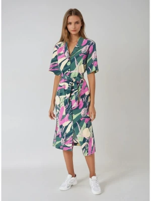 Monki Sukienka w kolorze morsko-kremowo-różowym rozmiar: XS
