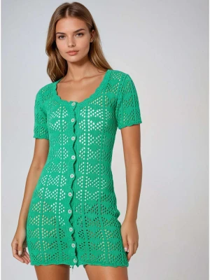 Monki Sukienka w kolorze zielonym rozmiar: XXS