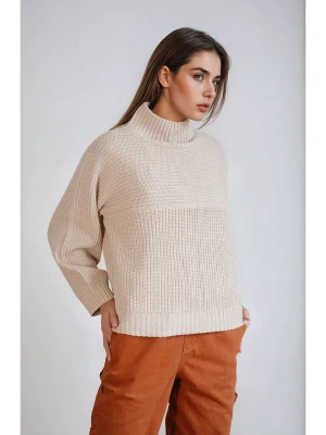 Monki Sweter w kolorze beżowym rozmiar: XXS