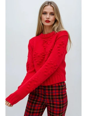 Monki Sweter w kolorze czerwonym rozmiar: XL