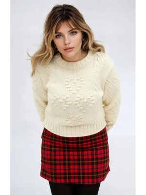 Monki Sweter w kolorze kremowym rozmiar: L