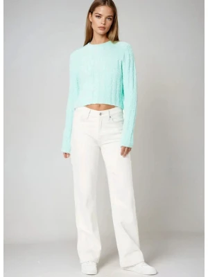 Monki Sweter w kolorze turkusowym rozmiar: XS