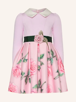 Monnalisa Sukienka Z Mieszanki Materiałów rosa