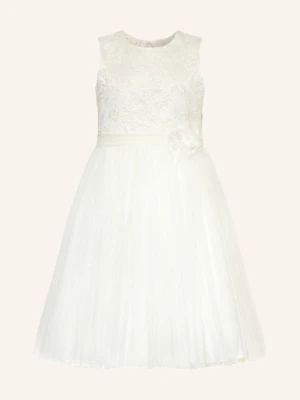 Monny Sukienka Koktajlowa Z Mieszanki Materiałów Z Cekinami weiss