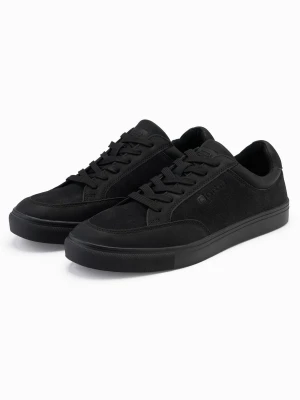 Zdjęcie produktu Monochromatyczne męskie buty w stylu streetwearowym – czarne V3 Ombre Clothing
