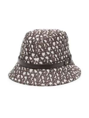 Monogram Jacquard Bucket Hat Brązowy Max Mara