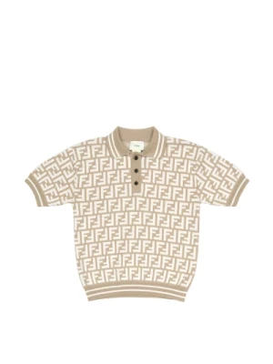 Monogram Polo Shirt Brązowy Fendi