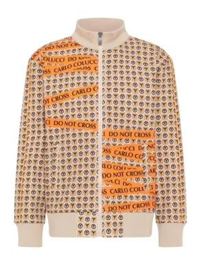 Monogramowany bawełniany sweter dla mężczyzn Carlo Colucci