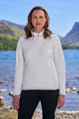 Montana — damski polar, zamek błyskawiczny pod szyją - Beige Mountain Warehouse