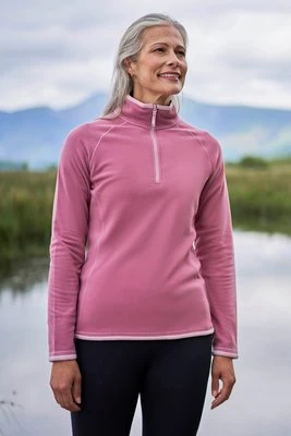 Montana — damski polar, zamek błyskawiczny pod szyją - Light Pink Mountain Warehouse