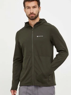 Montane bluza sportowa Protium kolor zielony z kapturem gładka