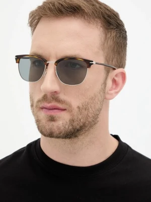 Montblanc okulary przeciwsłoneczne męskie kolor brązowy MB0439SA