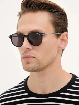 Montblanc okulary przeciwsłoneczne męskie kolor czarny MB0407S