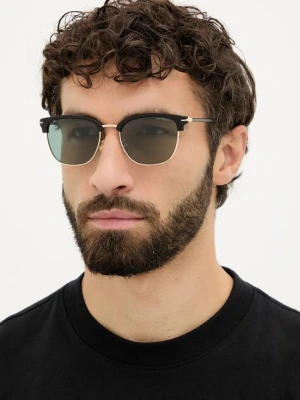 Montblanc okulary przeciwsłoneczne męskie kolor czarny MB0439SA